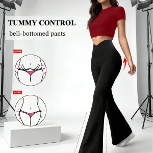 High Waisted Compression Flared Yoga  Pants